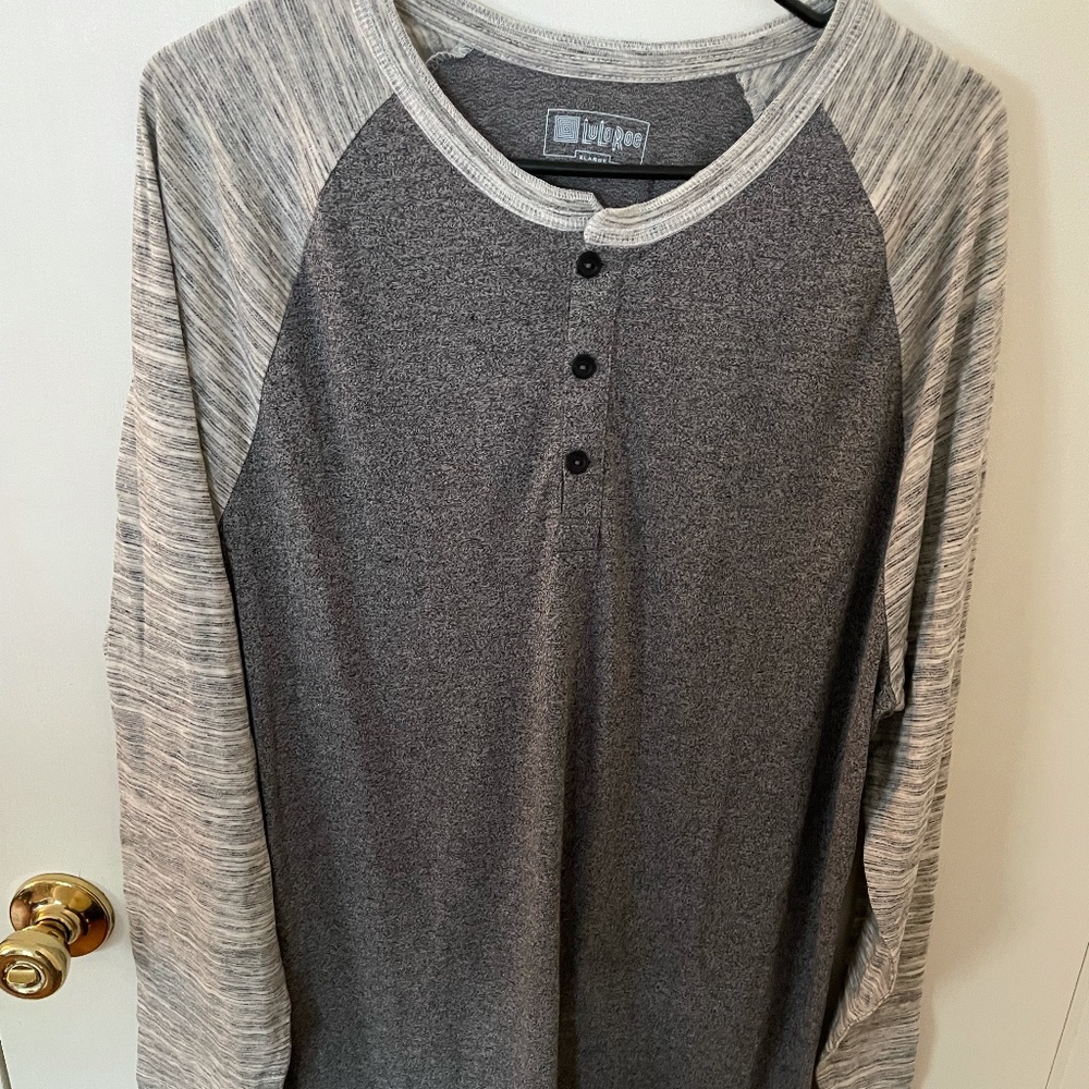 LuLaRoe Men's Long Sleeve Henley